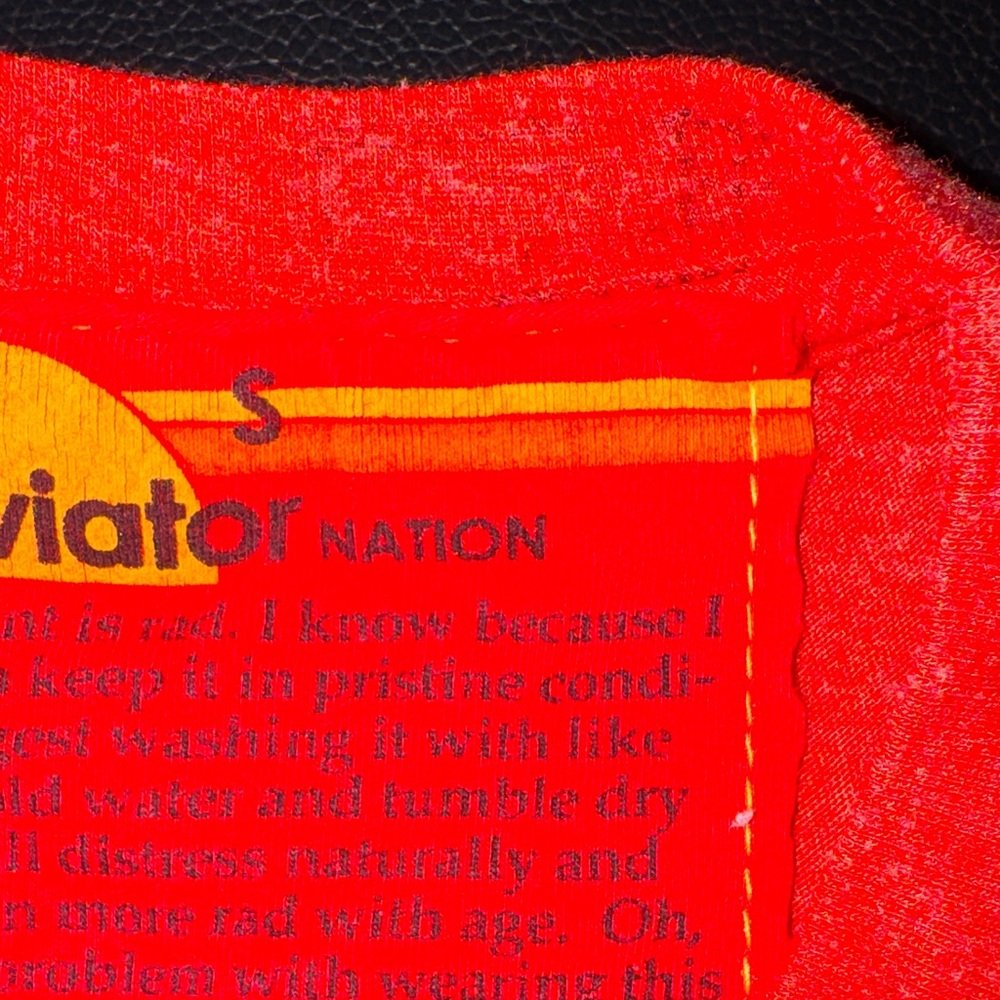 Aviator Nation Red Tee with Yellow Smiley - Picture 4 of 7